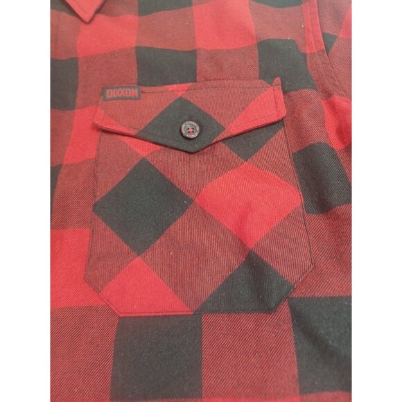 Dixxon Shirt Mens 2x Red Black Buffalo Plaid Button Up Redrum Flannel Lumber - Picture 9 of 11